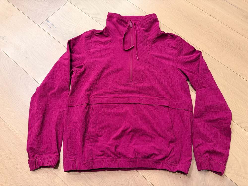 Lululemon Wild Berry Rippled Cinched Hem Half-Zip Pullover